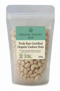 Organic raw cashews Australia - 200g pack of organic cahews, cold processed in Melbourne, Australia by Organic Pantry Raw