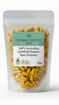 Organic walnuts  Australia 200g pouch of cerftified organic walnuts by Organic Pantry Raw